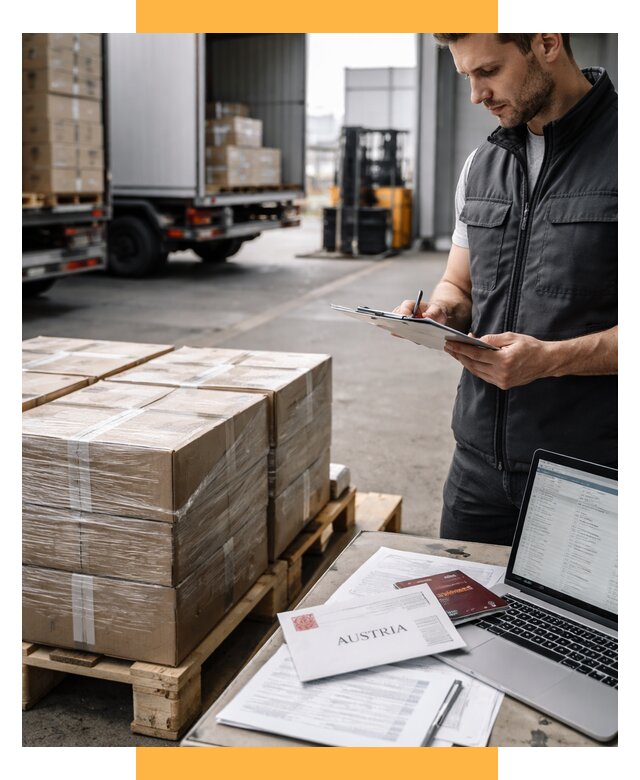 Доставка в Австрию от 67561 р. Логистика и экспорт СетСервис-Лпц